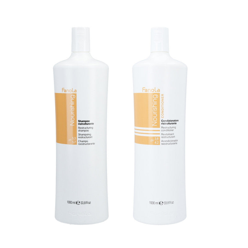 Fanola Nourishing Shampoo 1000ml und 1000ml conditioner mit Pumpe
