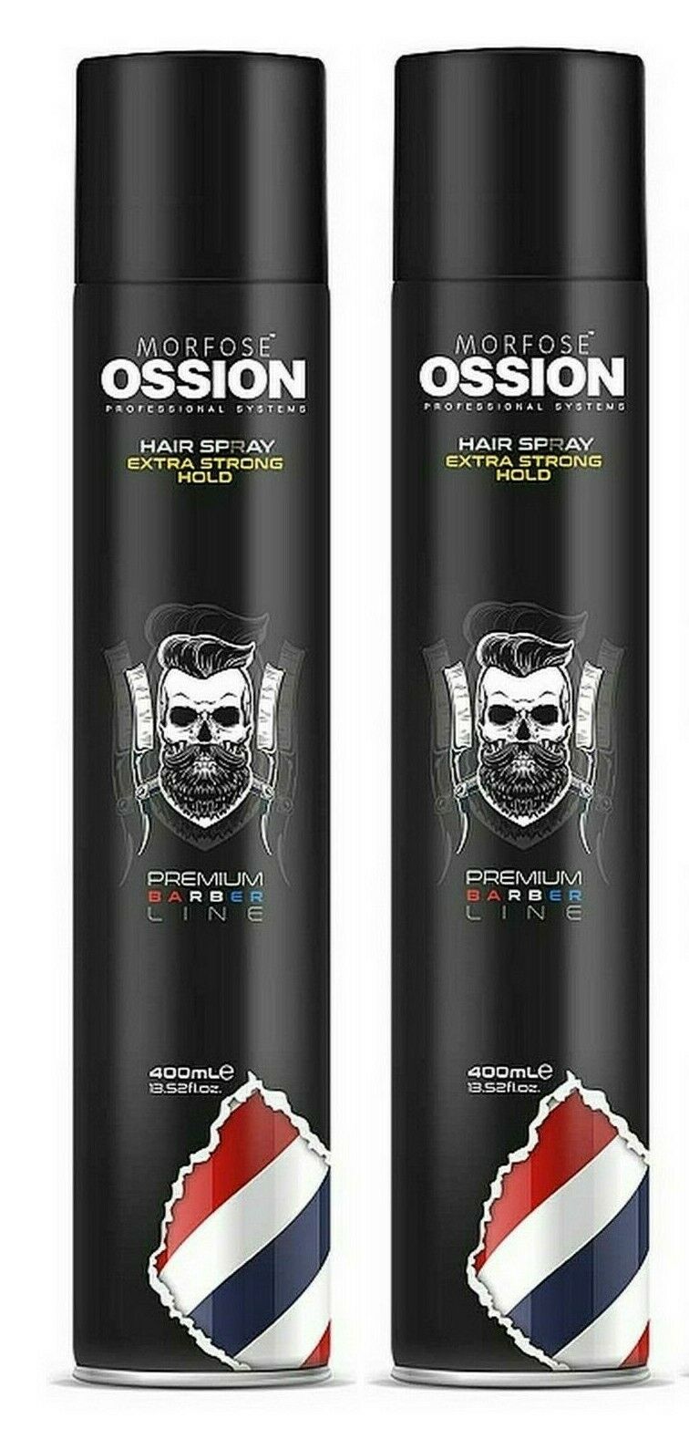 Morfose Ossion Barber Line Hair Spray Extra Strong Hold 2x(400 ml)