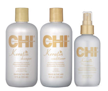 Lade das Bild in den Galerie-Viewer, Chi Keratin Shampoo +Conditioner+Leave-In Conditioner set
