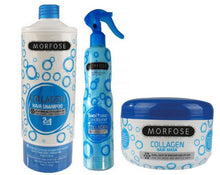 Lade das Bild in den Galerie-Viewer, Morfose Colagen Shampoo 1000 ml Maske 500 ml 2 Phase Conditioner 400 ml
