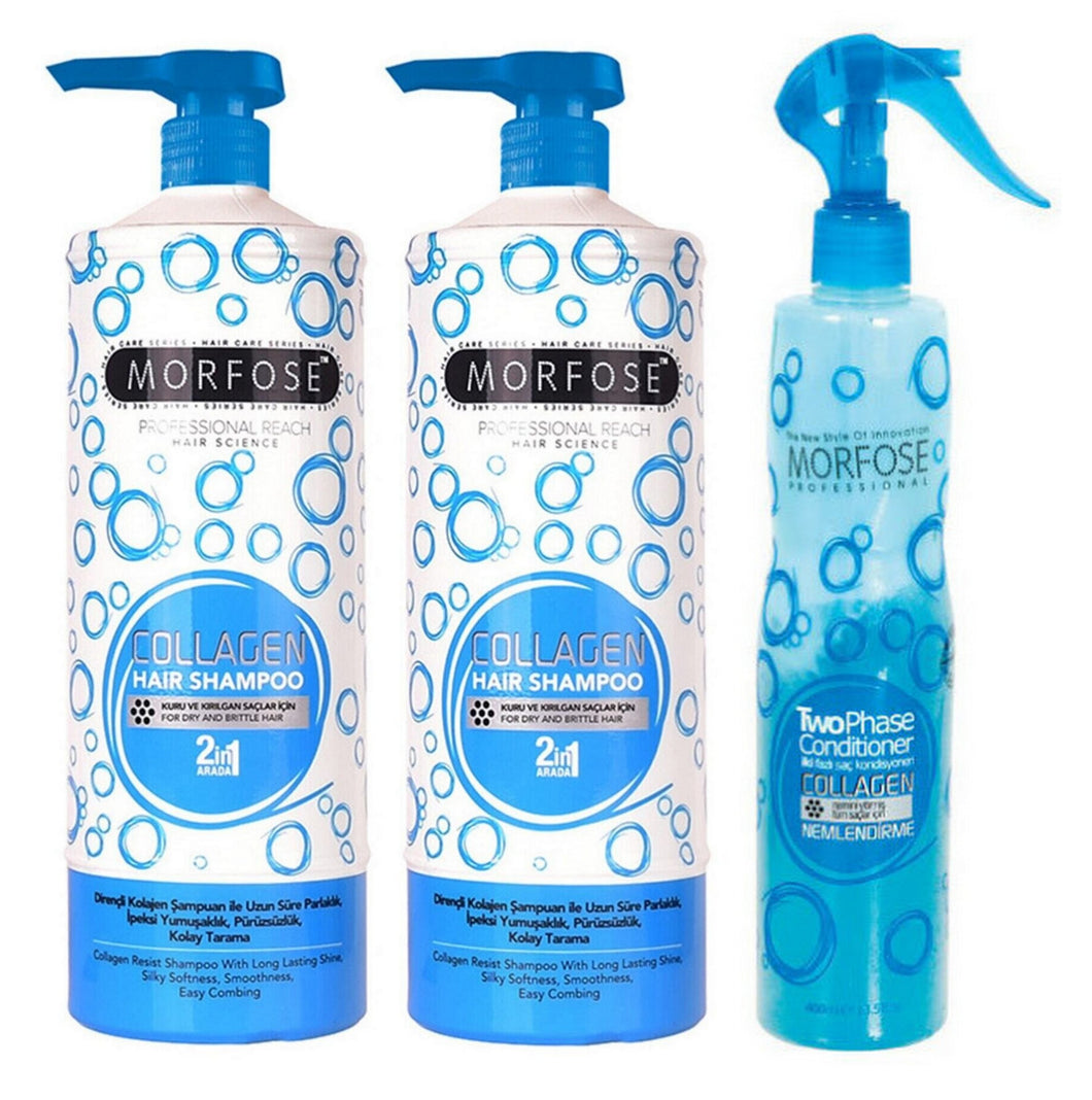 Morfose Colagen Shampoo 2x1000 ml 2 Phase Conditioner 1x400 ml