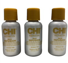 Lade das Bild in den Galerie-Viewer, Chi Keratin Silk Infusion Keratin Haarkur Seide 3x15 ml
