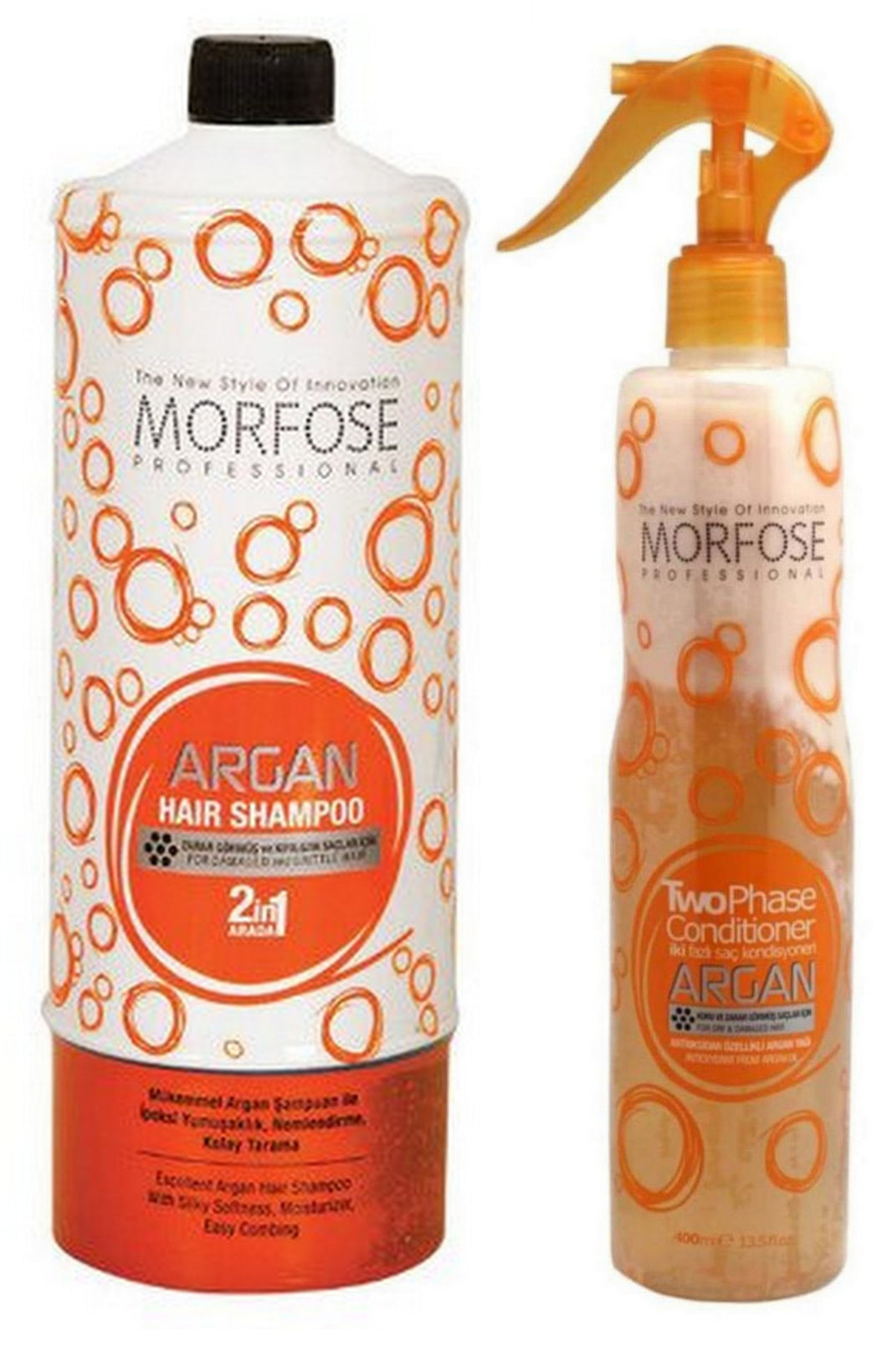 Morfose Argan Haarshampoo 1000 ml 2 Phase Conditioner 400 ml