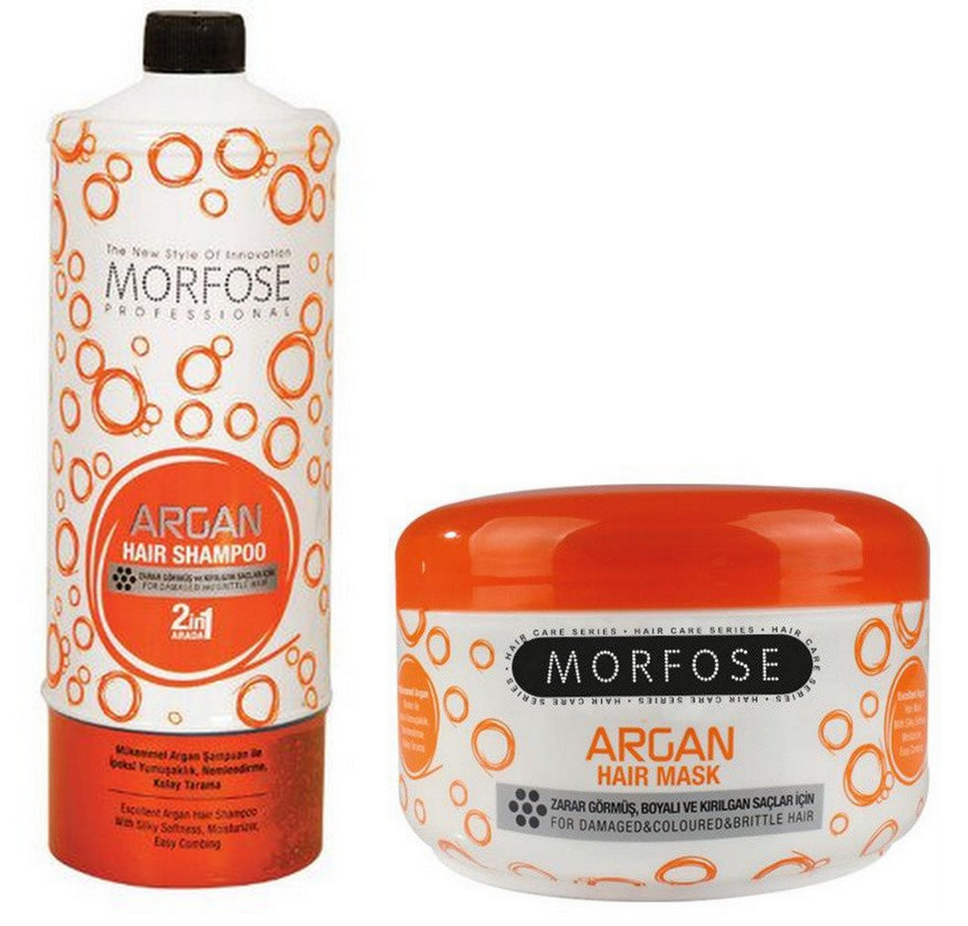 Morfose Argan Haarshampoo 1000 ml Maske 500 ml