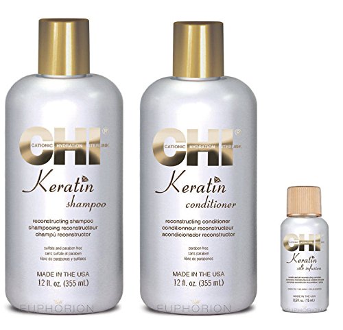 Chi Keratin Shampoo+ Conditioner+ Silk Infusion