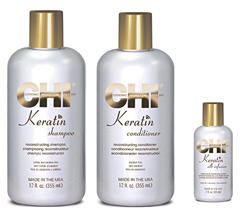 Chi Keratin Shampoo+ Conditioner+ Silk Infusion