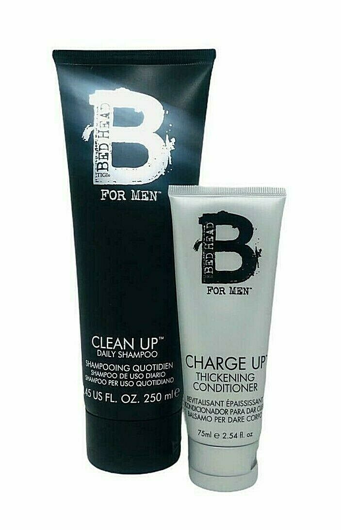 TIGI Bed Head For Men Clean Up Shampoo 250 ml Charge Up Conditioner 75 ml